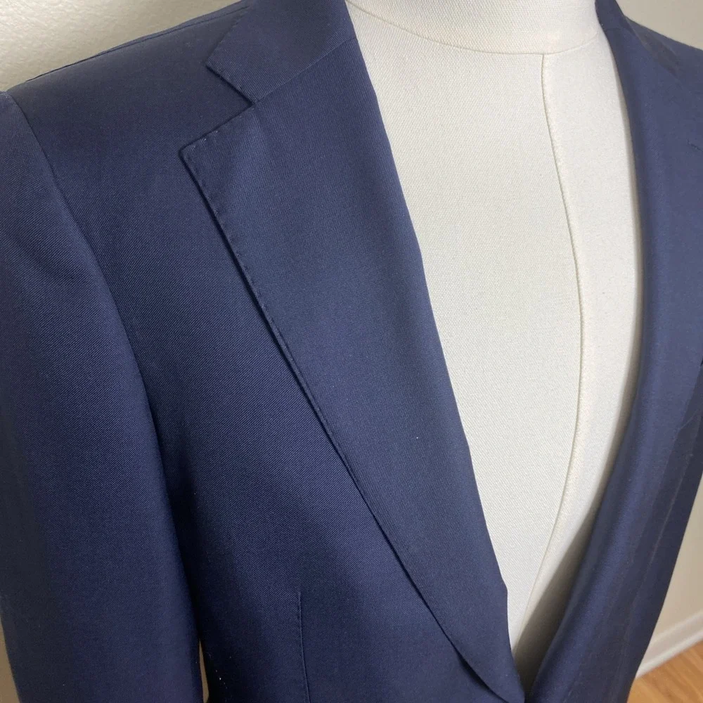 Suitsupply Navy Lazio Blazer 42R Super 110s Wool by Vitale Barberis Canonico